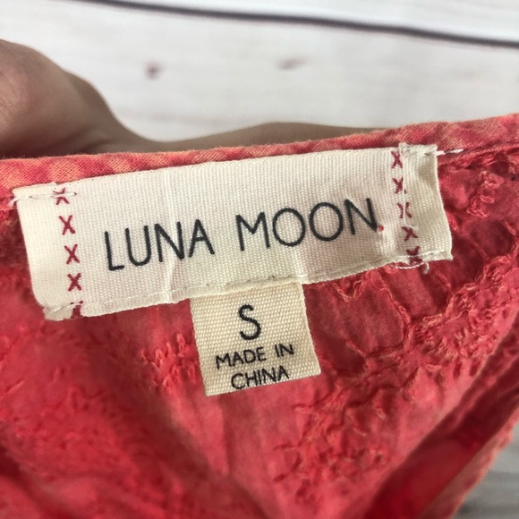 Anthropologie LUNA MOON Embroidered Top S - Picture 7 of 7
